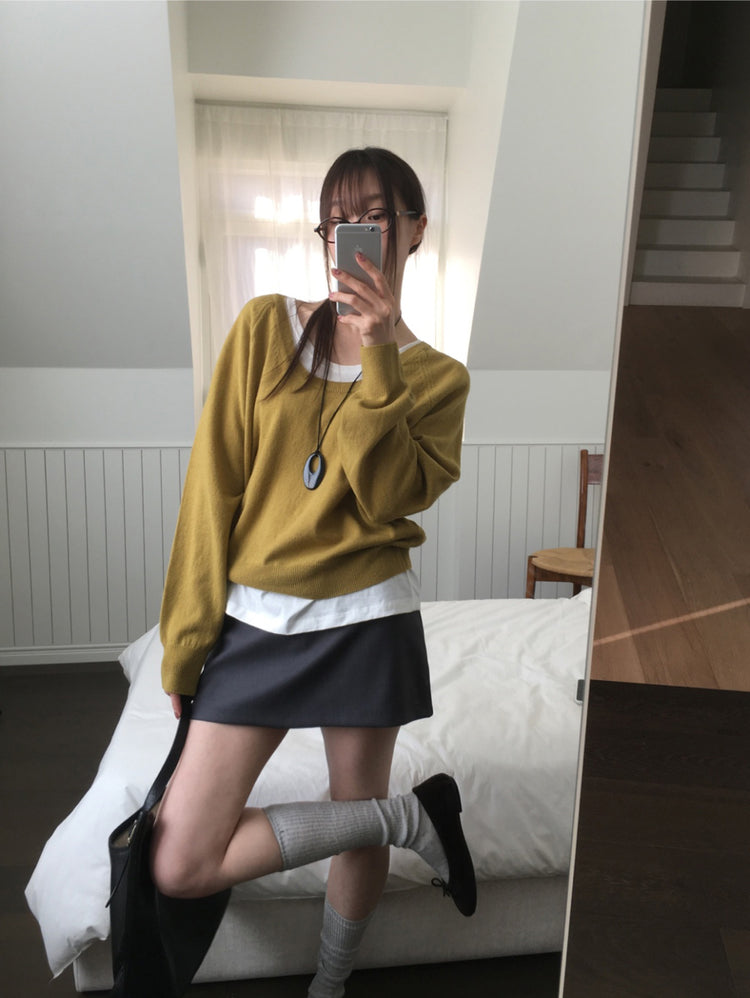 經典極簡低腰裙褲