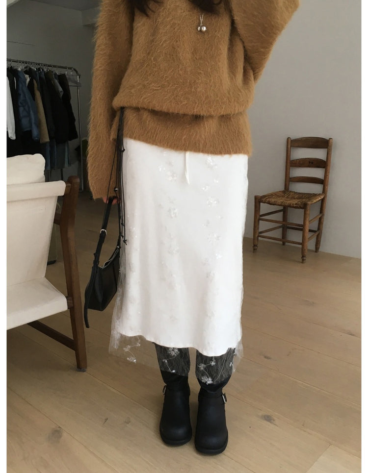 美肩毛流質感寬鬆毛衣