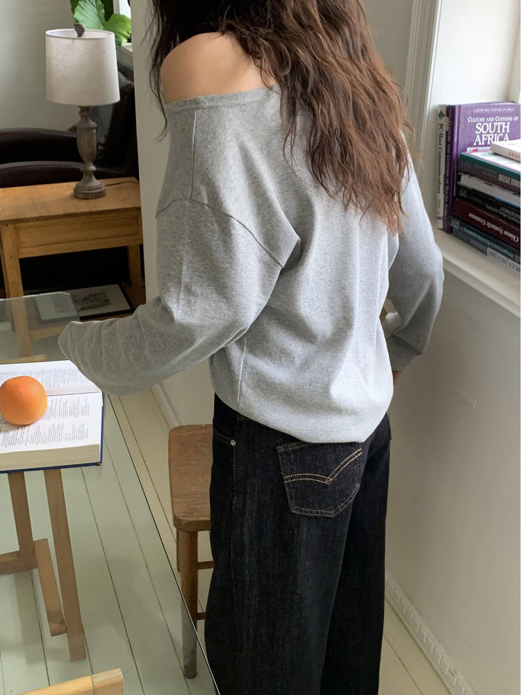 反折褲腳細節牛仔直褲