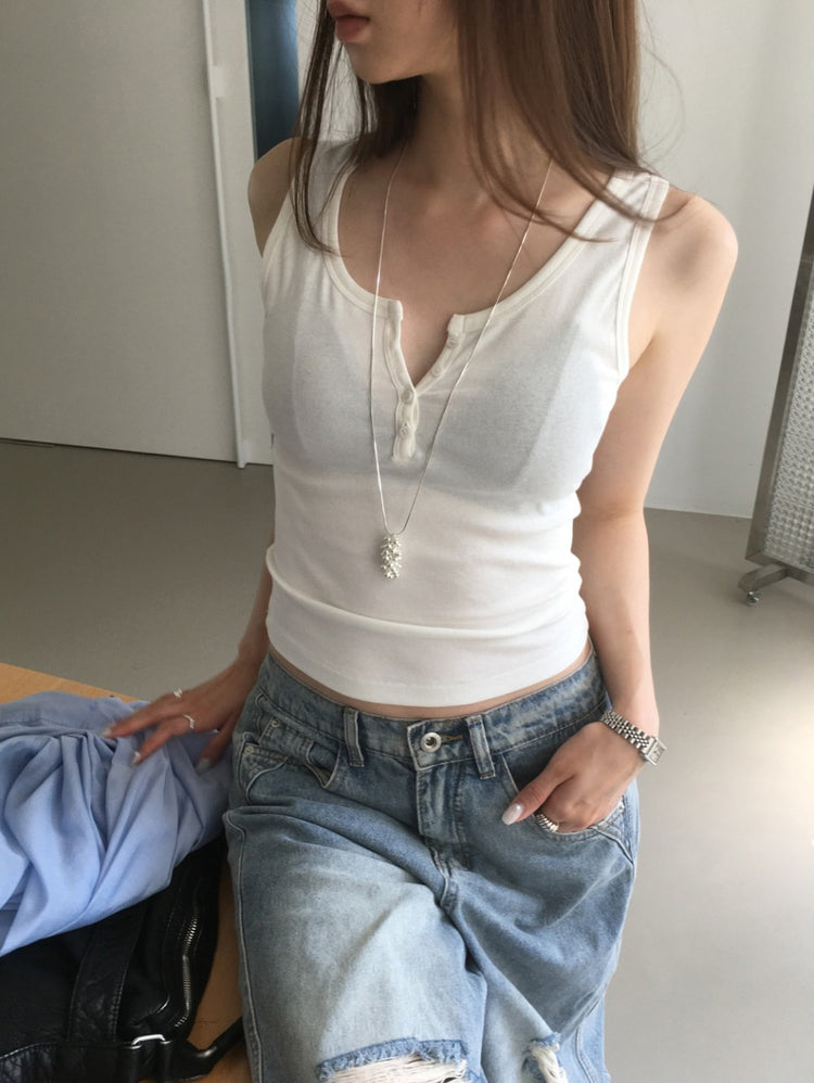 美色亨利領細節背心