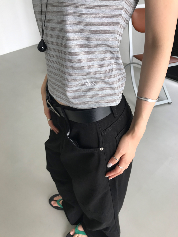 美色寬鬆層次工裝褲