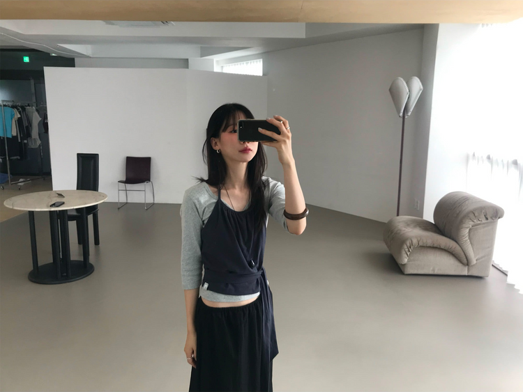 亨利V領七分袖上衣