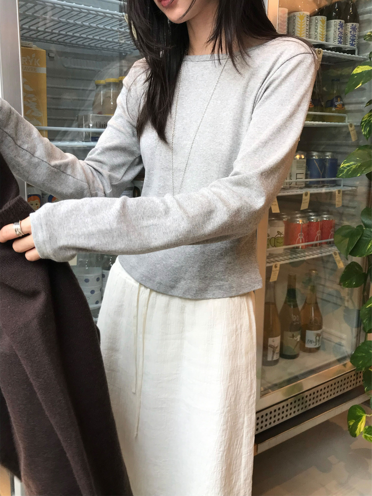 船領弧下擺修腰上衣