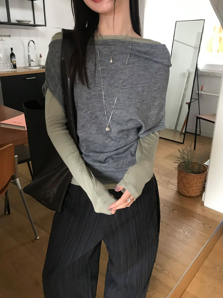美色暗條紋質感直褲