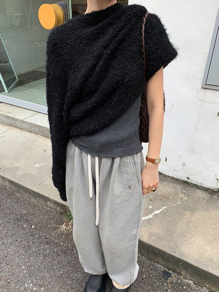 鬚毛質感寬鬆毛衣