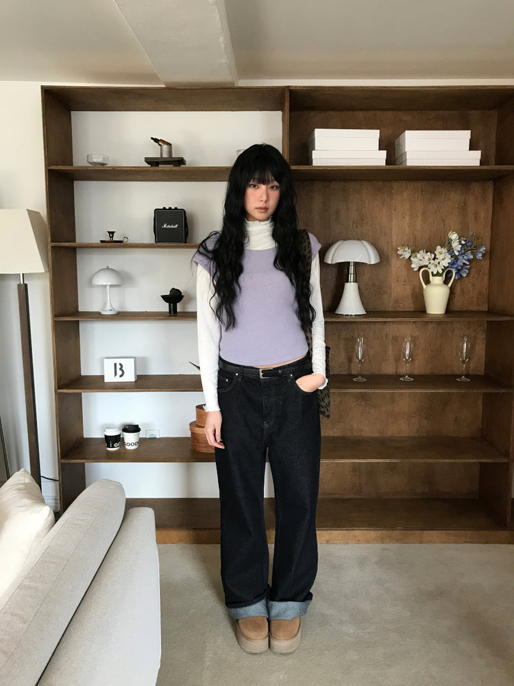 拉克蘭袖弧下擺修身上衣