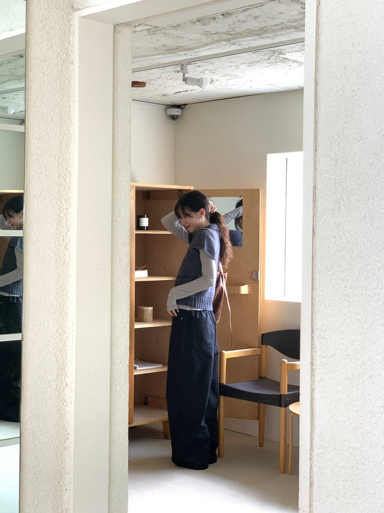 微透翻領扣鈕細節上衣