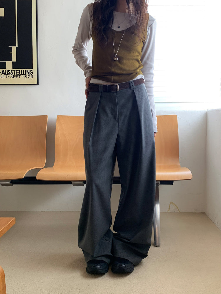 微透膚天絲排鈕上衣背心套裝