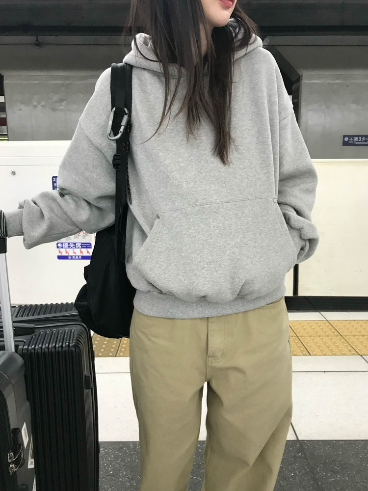 背口袋細節寬鬆直褲