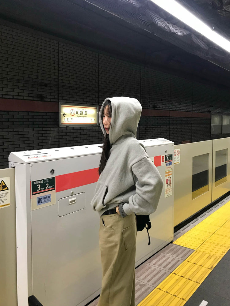 背口袋細節寬鬆直褲