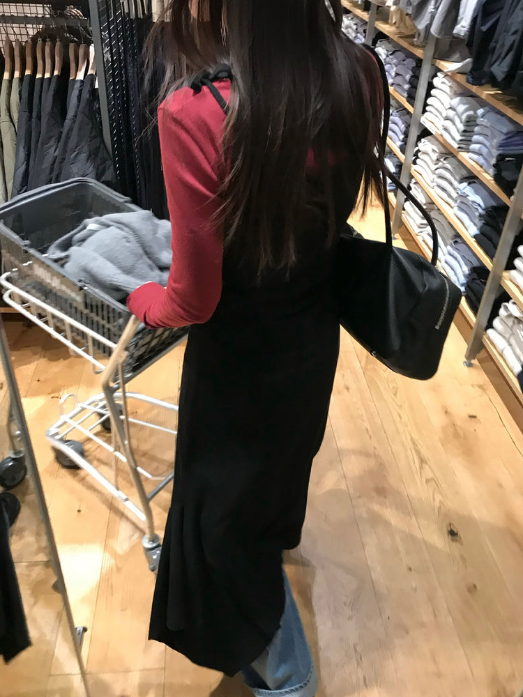 掛脖不規則細節多造型連身裙