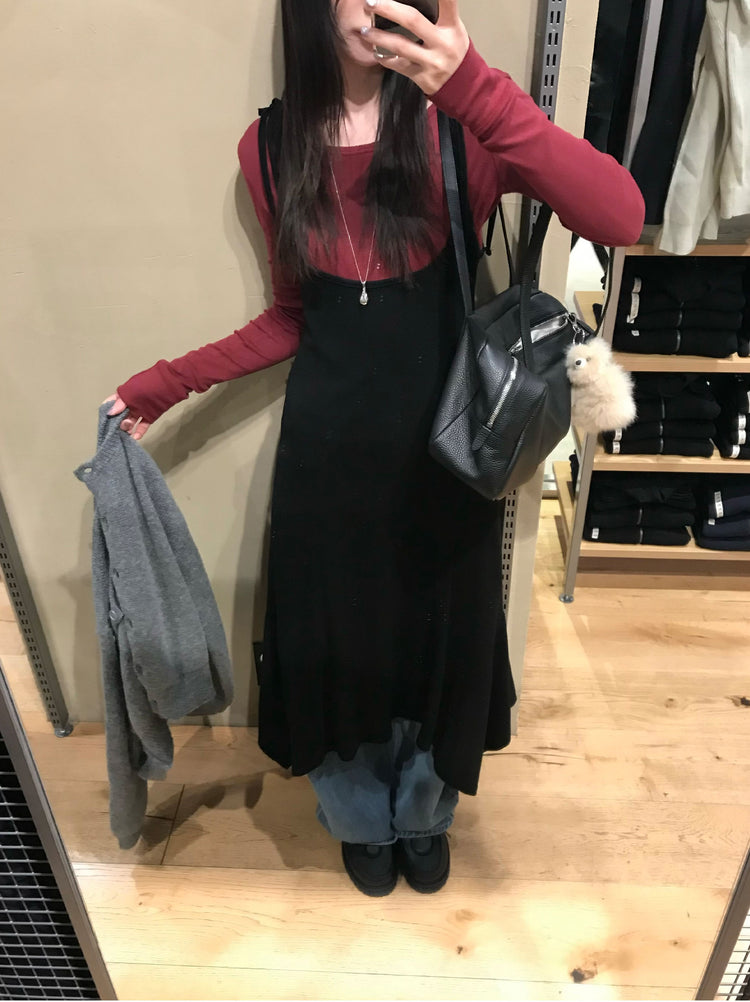 掛脖不規則細節多造型連身裙