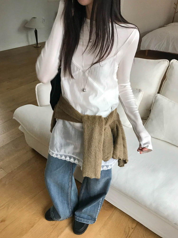 美色船領修身上衣
