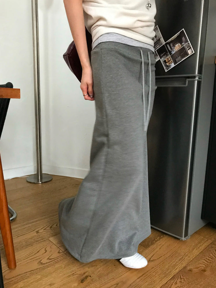 掛脖條紋修身上衣