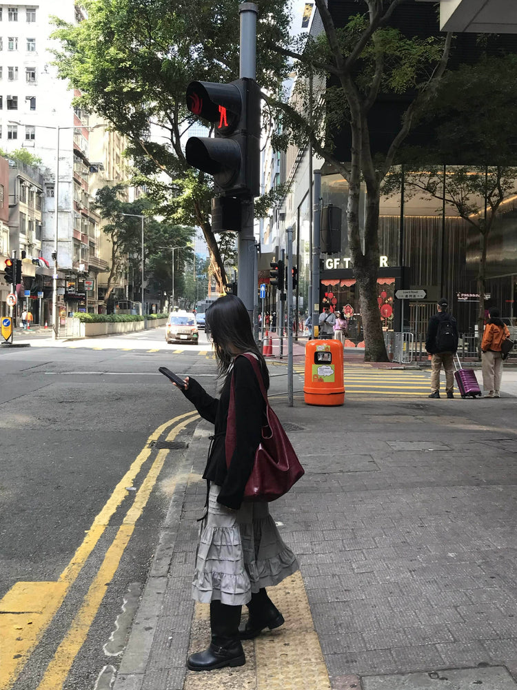 微傘層次感抽繩中裙