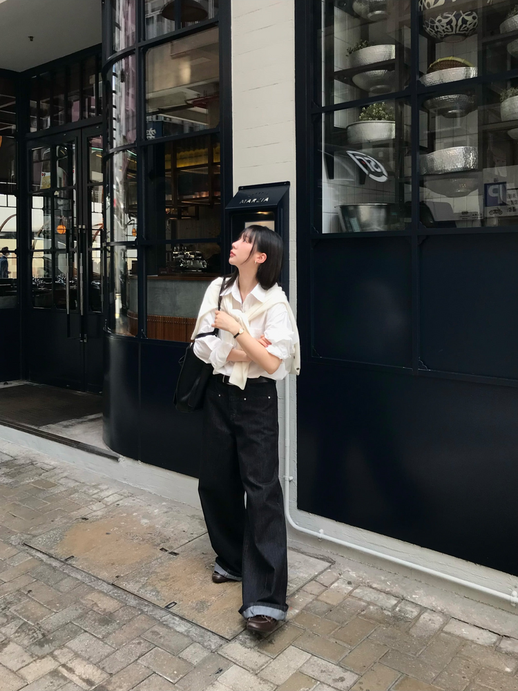 經典基礎棉質寬鬆襯衫