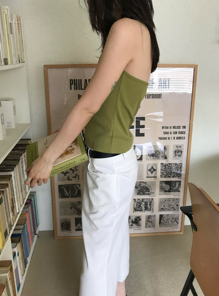 抓皺壓線掛脖背心