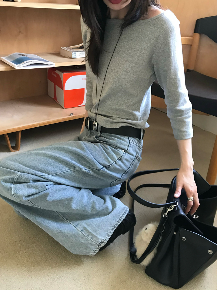 美刷色經典直版牛仔褲