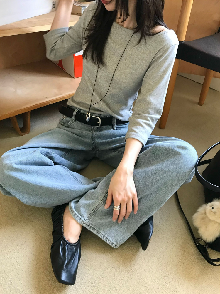 美刷色經典直版牛仔褲