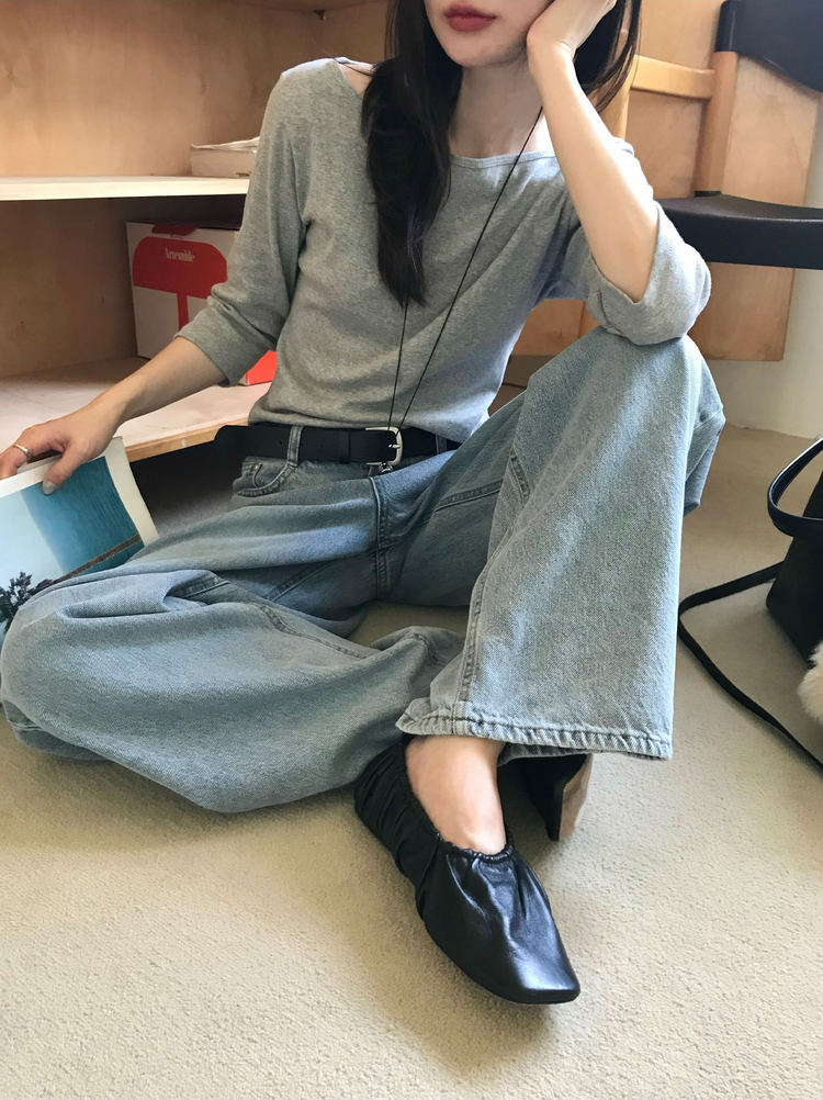 美刷色經典直版牛仔褲