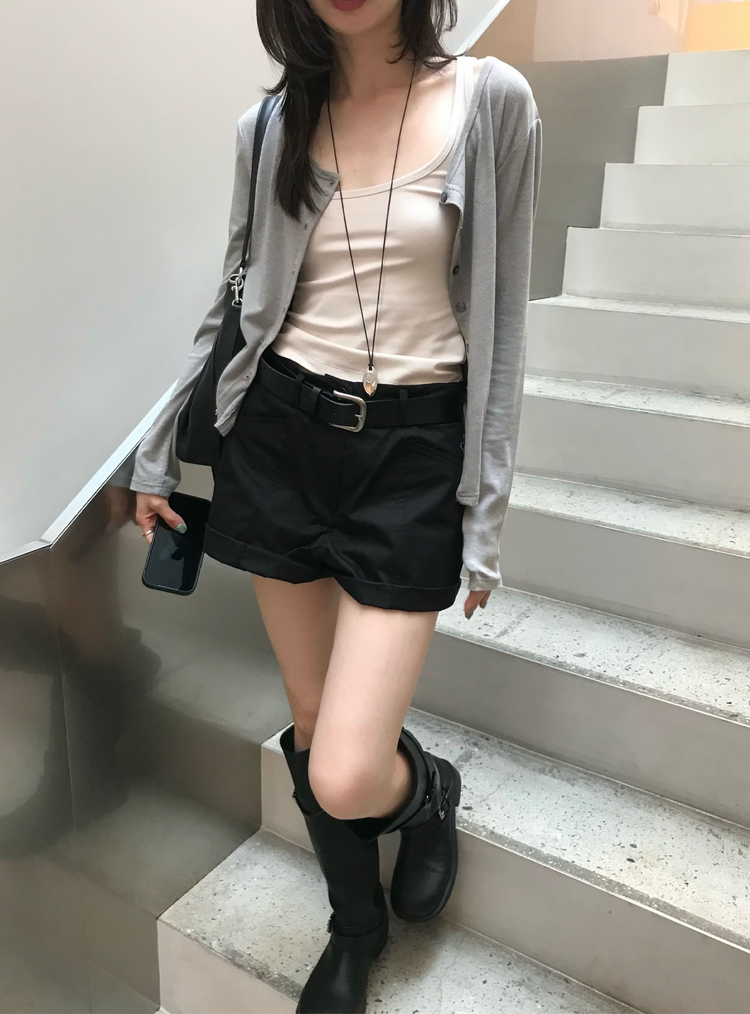 美色圓領排鈕外套