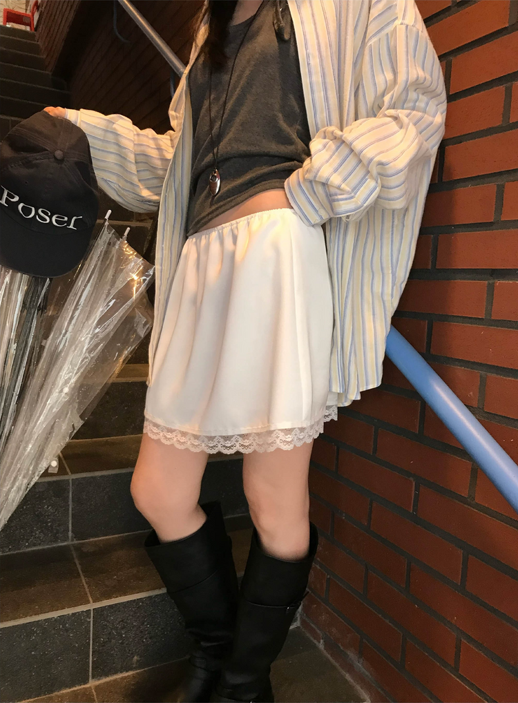 撞色條紋寬鬆襯衫