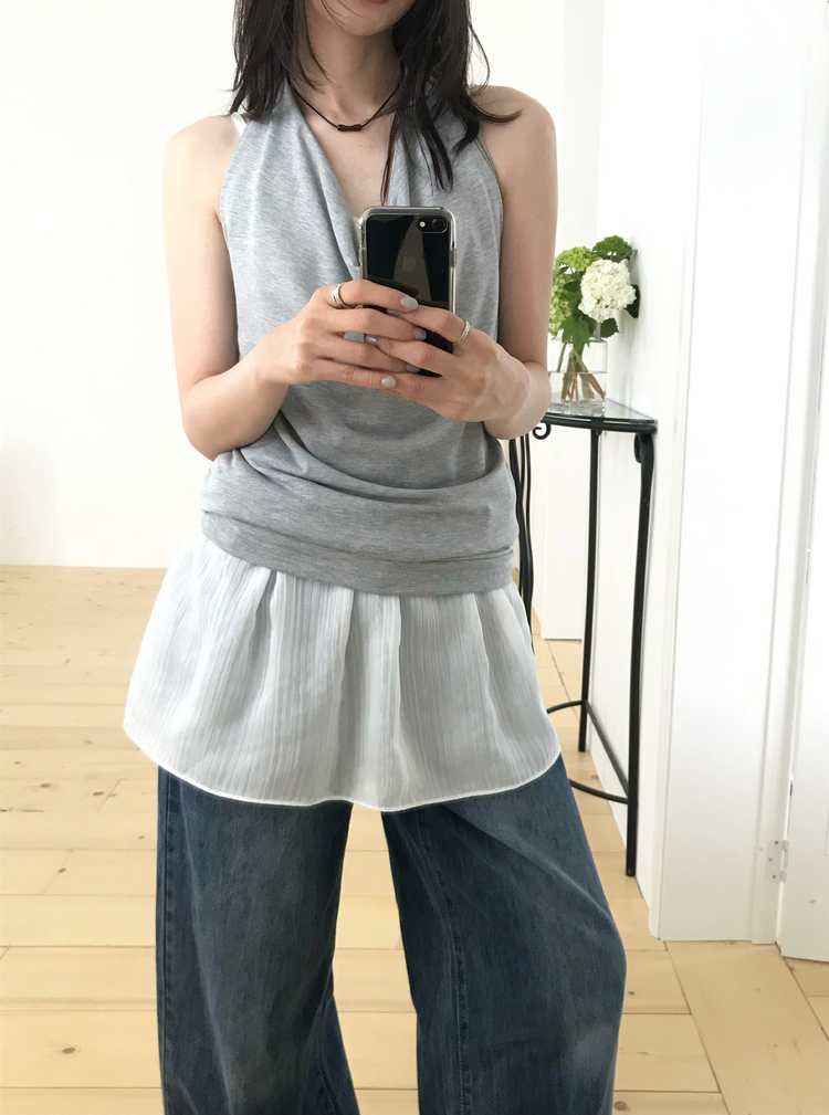 垂領掛脖上衣