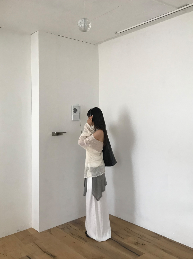 氣球輕薄垂感休閒褲