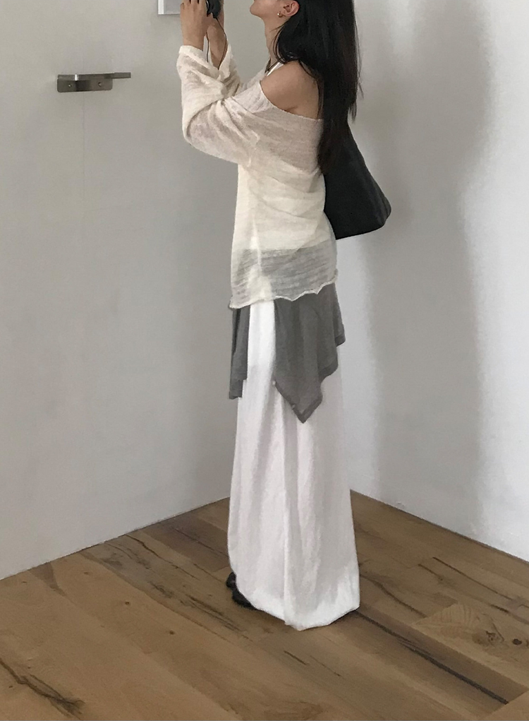 氣球輕薄垂感休閒褲