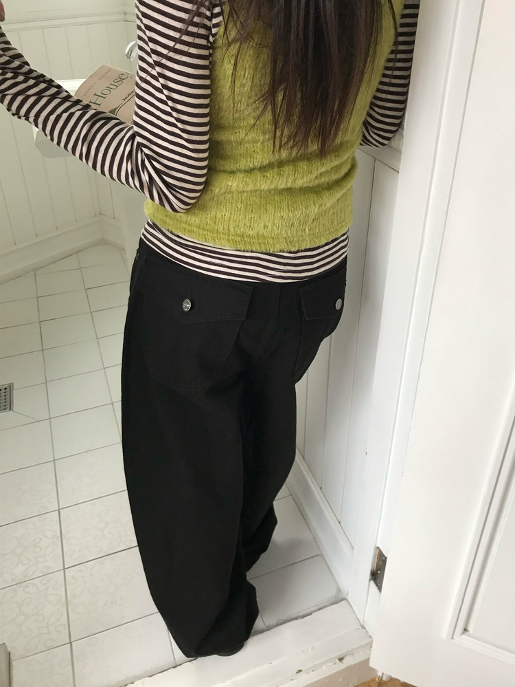 美色條紋撞色上衣