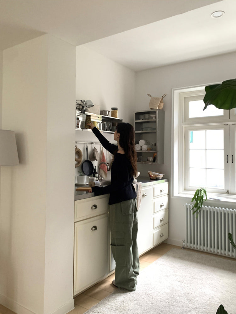 復古美色廓形工裝褲