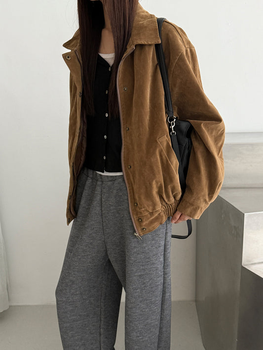 (現)美色磨砂皮質感外套