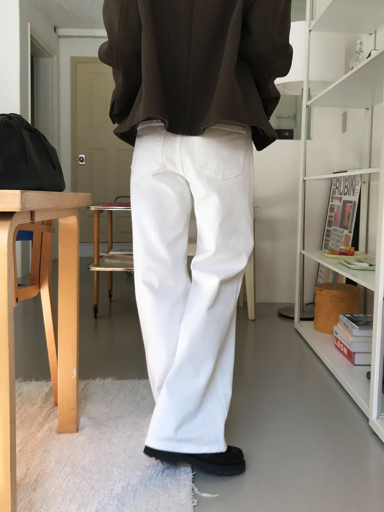 美色基礎低腰直筒褲