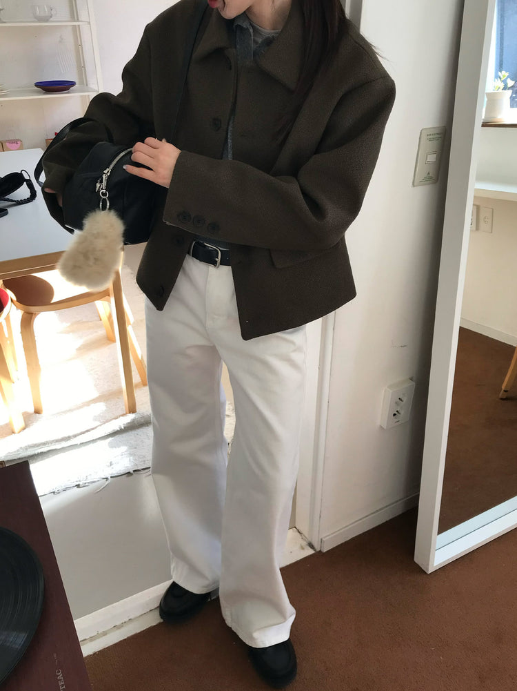 美色基礎低腰直筒褲