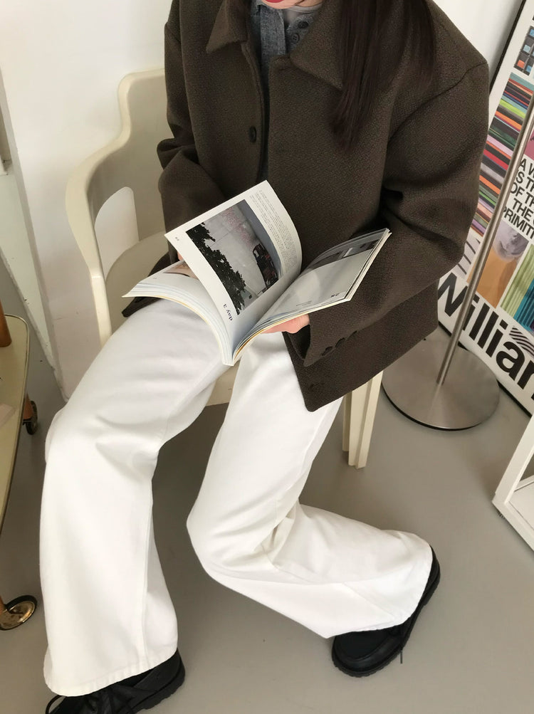 美色基礎低腰直筒褲