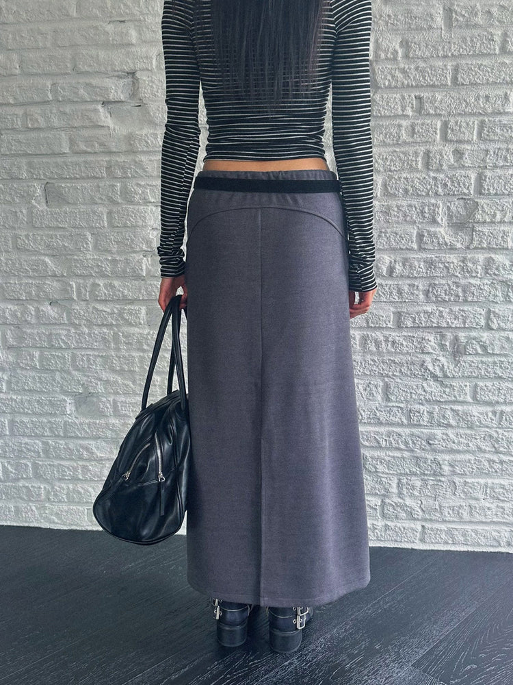 細腰頭皮帶扣壓線及踝棉裙