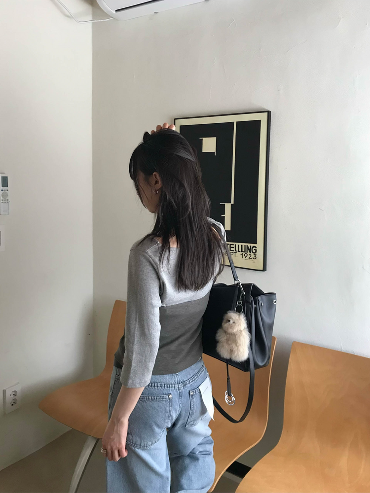 掛脖排鈕細節背心