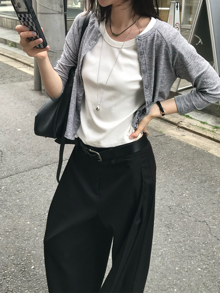 拉克蘭袖七分袖排鈕外套