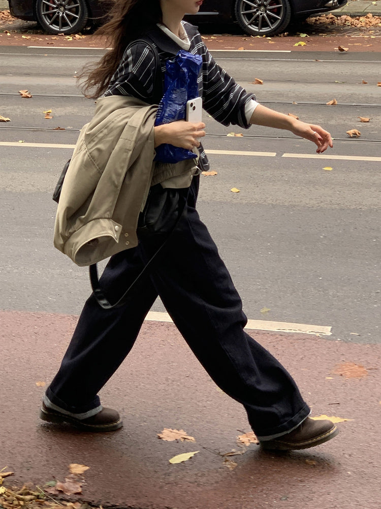 七分袖修腰層次襯衫