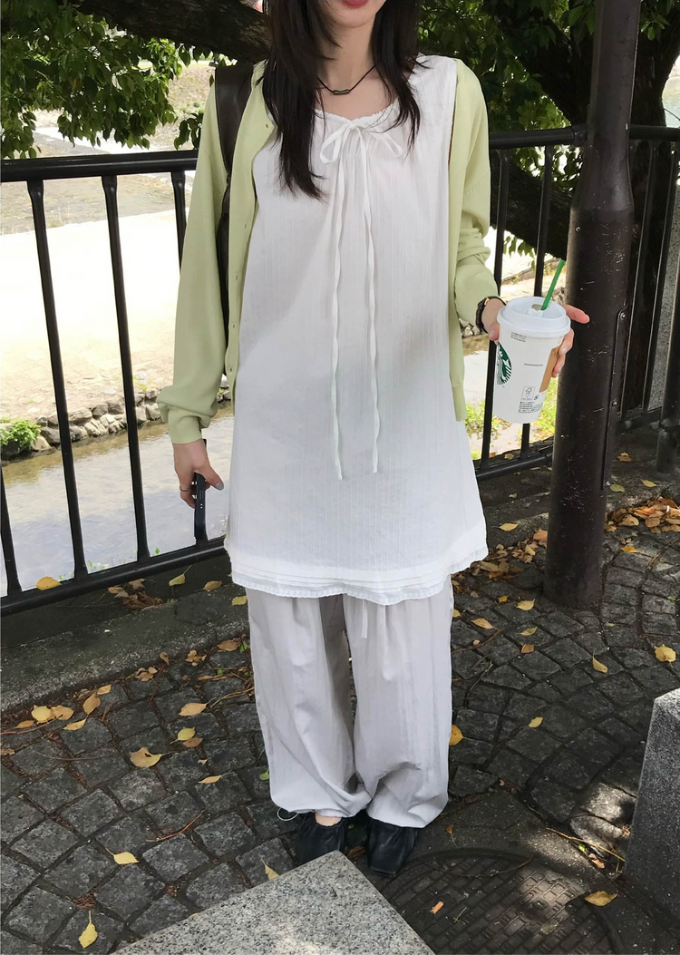 輕薄透膚美色針織外套