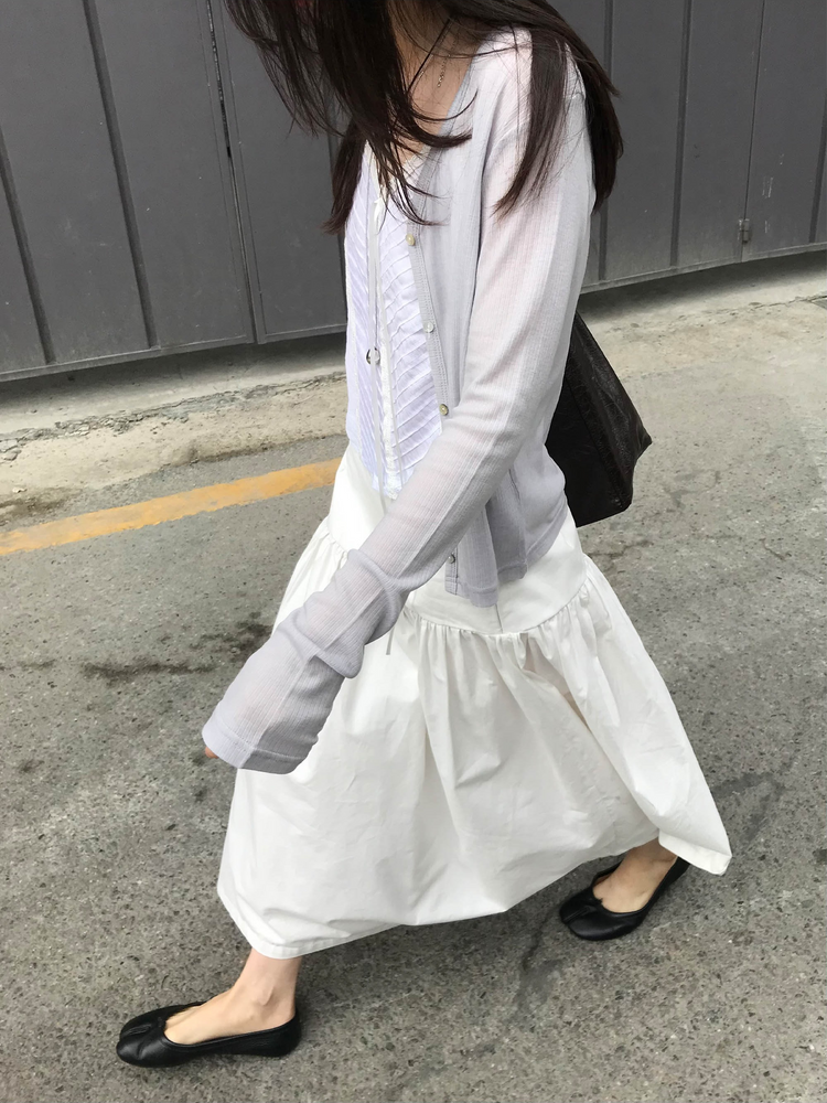 蕾絲百褶細節綁帶背心