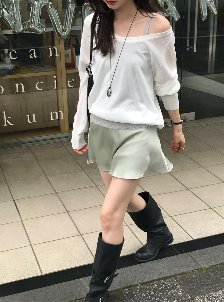 美色蕾絲邊細節背心