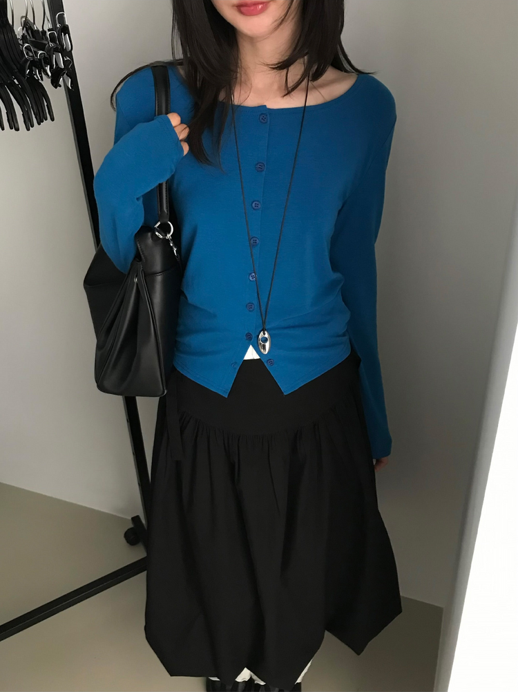 美色圓領排鈕外套