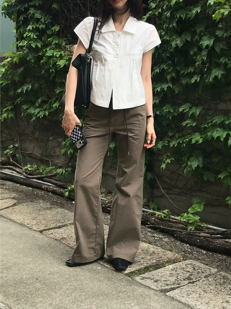 翻領大扣鈕細節外套