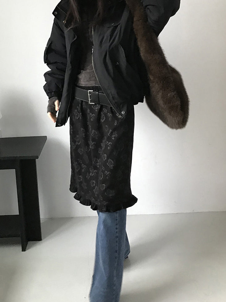 微透美肩絲絨質感上衣