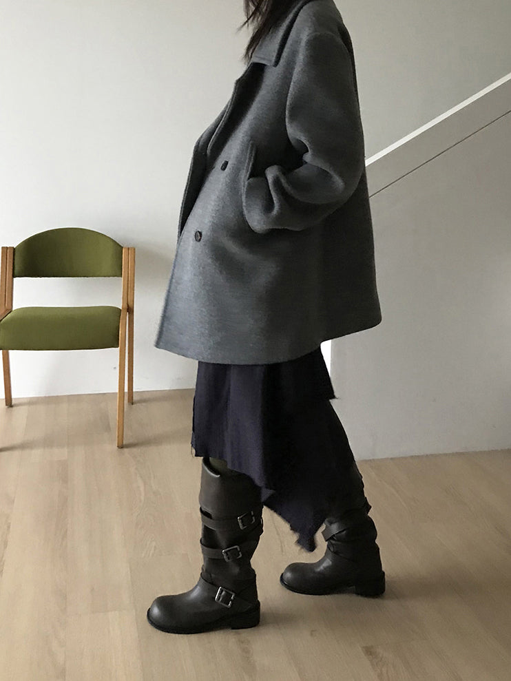 側扣細節率性長靴