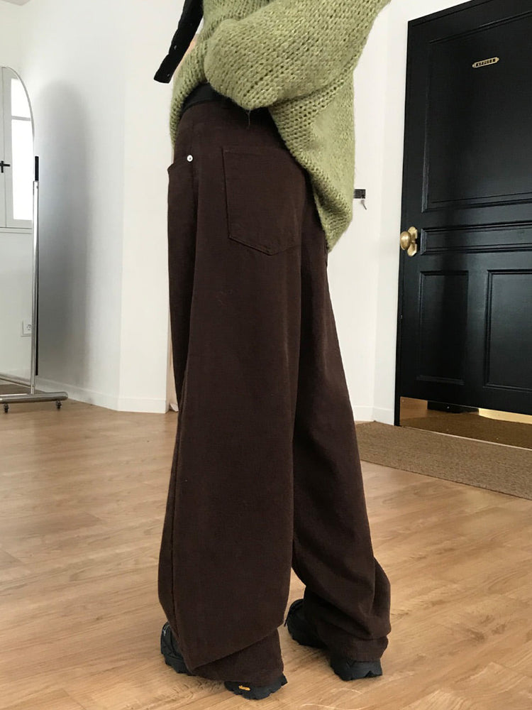 側露肩粗針針織上衣