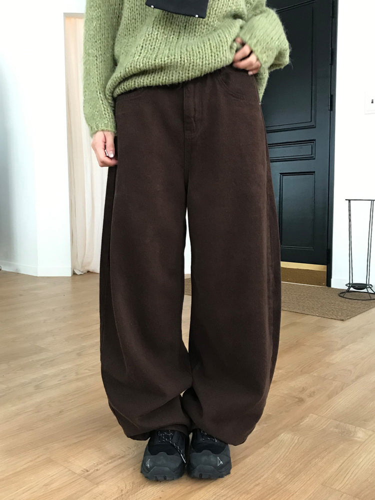 側露肩粗針針織上衣