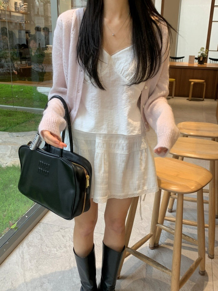 微透膚雙層細節上衣