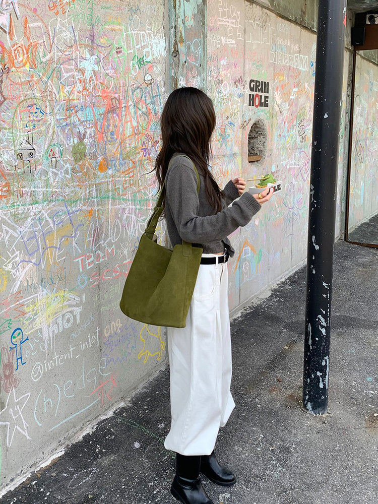 荷葉邊細節排鈕針織外套